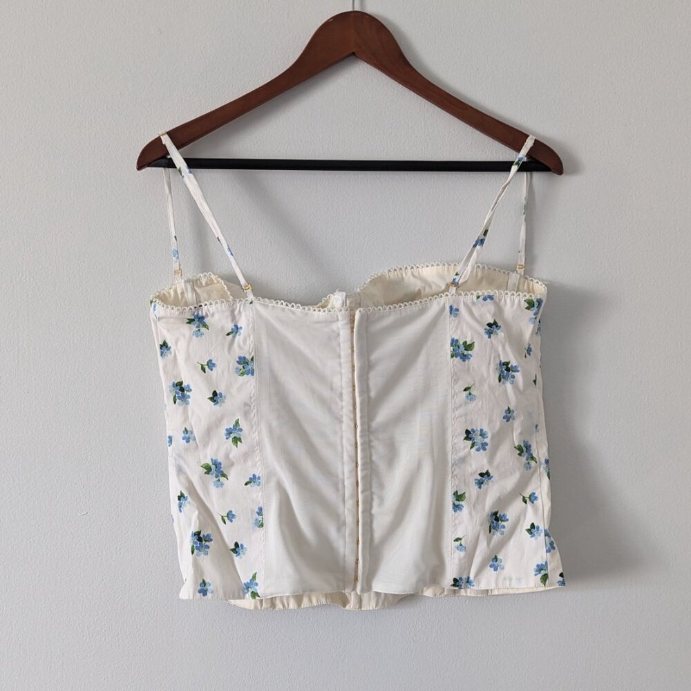 WeWoreWhat Underwire Watercolor Ditsy Corset (Ivory) - Picture 3 of 10